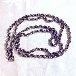 Classic Vintage Rope Chain Necklace 50” Gold Tone Extra Long Heavy Well Made